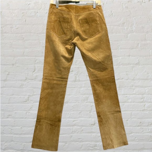 VINTAGE HEART MOON STAR -- Leather Jeans, Chamois Colored, Soft Suede-Feel - Picture 2 of 13